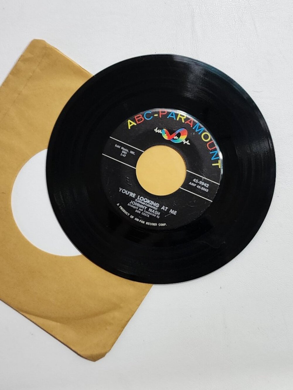 Johnny Nash - You’re Looking At Me & Truly Love 1958 45RPM Vinyl RARE DISC